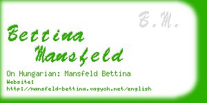 bettina mansfeld business card